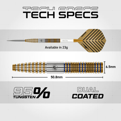 Winmau Steel Darts Daryl Gurney Signature Edition 95% Tungsten Steeltip Dart Steeldart 23 g