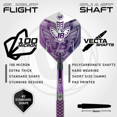 Winmau Steel Darts John Brown Signature Edition 90% Tungsten Steeltip Dart Steeldart 22 g