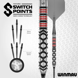 Winmau Steel Darts Switch Point Fornax Parallel 90% Tungsten Steeltip Dart Steeldart 24 g