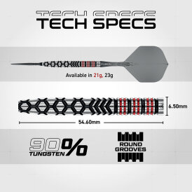 Winmau Steel Darts Switch Point Fornax Tapered 90% Tungsten Steeltip Dart Steeldart