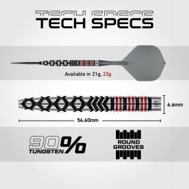 Winmau Steel Darts Switch Point Fornax Tapered 90% Tungsten Steeltip Dart Steeldart
