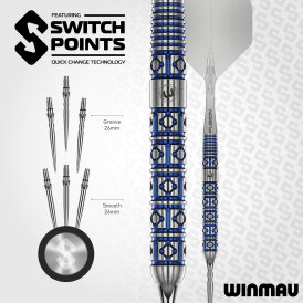 Winmau Steel Darts Switch Point Lunaris Parallel 90% Tungsten Steeltip Dart Steeldart 25 g