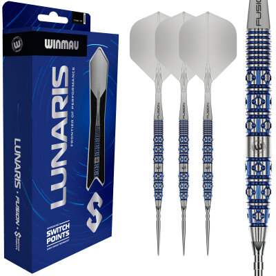 Winmau Steel Darts Switch Point Lunaris Tapered 90% Tungsten Steeltip Dart Steeldart