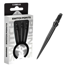 Winmau Steel Tip Switch Point Dart Wechsel- Spitzen Schraubspitzen Smooth Schwarz Smooth 40 mm