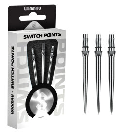 Winmau Steel Tip Switch Point Dart Wechsel- Spitzen Schraubspitzen Smooth Silber Smooth 40 mm