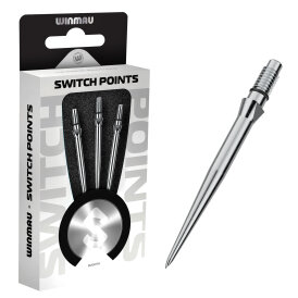 Winmau Steel Tip Switch Point Dart Wechsel- Spitzen Schraubspitzen Smooth Silber Smooth 40 mm