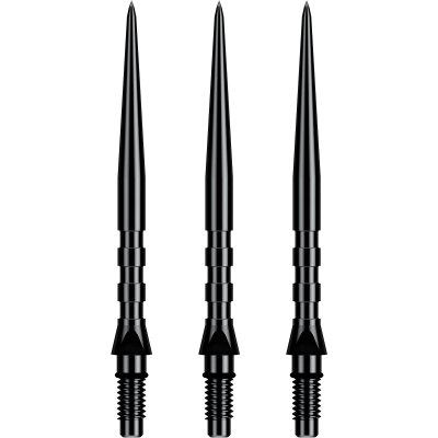 Winmau Steel Tip Switch Point Dart Wechsel- Spitzen Schraubspitzen Groove Schwarz Groove 26 mm