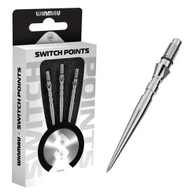 Winmau Steel Tip Switch Point Dart Wechsel- Spitzen Schraubspitzen Groove Silber Groove 26 mm