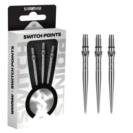 Winmau Steel Tip Switch Point Dart Wechsel- Spitzen Schraubspitzen Wave Silber Wave 26 mm