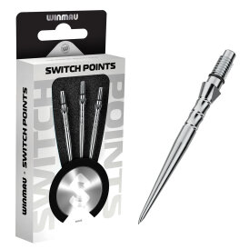 Winmau Steel Tip Switch Point Dart Wechsel- Spitzen Schraubspitzen Wave Silber Wave 26 mm
