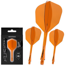 Winmau Dart Fusion Flight- Schaftsystem Nr.6 S Kurz Neon Orange