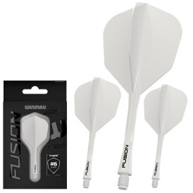 Winmau Dart Fusion Flight- Schaftsystem Nr.6 S Kurz Weiß