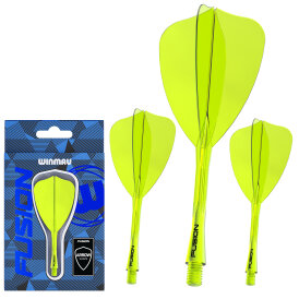 Winmau Dart Fusion Arrow Flight- Schaftsystem Arrow S Kurz Neon Gelb