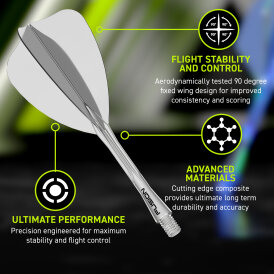 Winmau Dart Fusion Arrow Flight- Schaftsystem Arrow Intermediate Klar
