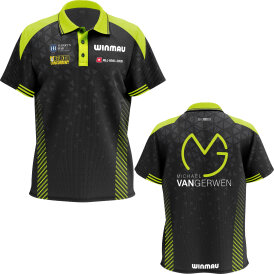 Winmau Darts MvG Michael van Gerwen Stage Polo Tour Shirt Matchshirt Dart Shirt Player Shirt Trikot Design 2025 Größe XL