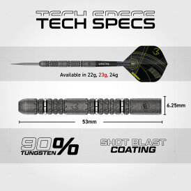 Winmau Steel Darts MvG Michael van Gerwen Signature Edition Dart 90% Tungsten Steeltip Dart Steeldart 23 g