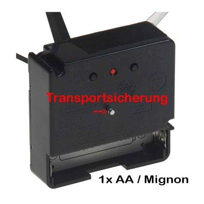 Funkuhrwerk DCF mit 3 Zeigers�tzen aus Kunststoff / Verpackung besch�digt