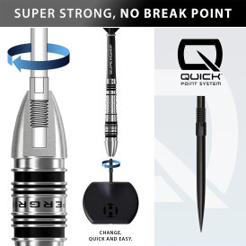 Harrows Steel Darts Quick Point Supergrip QP Bomb 90% Tungsten Steeltip Dart Steeldart 23 g