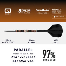Harrows Steel Darts Quick Point Wolfram Trinity 90% Tungsten Steeltip Dart Steeldart 23 g