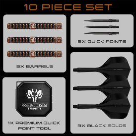 Harrows Steel Darts Quick Point Wolfram Trinity 90% Tungsten Steeltip Dart Steeldart 23 g