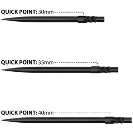 Harrows Steel Tip Quick Point Dart Wechsel- Spitzen Schraubspitzen Schwarz Smooth Point 35 mm
