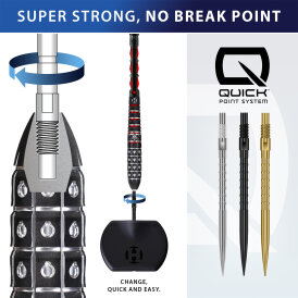 Harrows Steel Tip Quick Point Dart Wechsel- Spitzen Schraubspitzen Gold HM Grip Point 26 mm