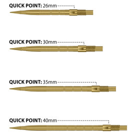 Harrows Steel Tip Quick Point Dart Wechsel- Spitzen Schraubspitzen Gold Micro Ridge Point 26 mm