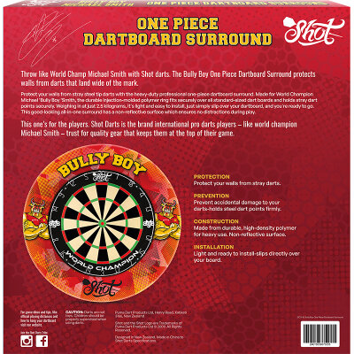 Shot Dart Michael Smith Bully Boy Rubber Dartboard Surround Catchring Wandschutz / Verpackung besch�digt