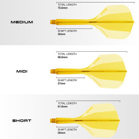 Harrows Dart Solo Flight- Schaftsystem Nr.6 S Kurz Gelb