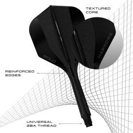 Harrows Dart Solo Flight- Schaftsystem Nr.6 IM Intermediate Schwarz