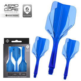 Harrows Dart Solo Flight- Schaftsystem Nr.6 M Mittel Blau