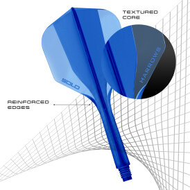 Harrows Dart Solo Flight- Schaftsystem Nr.6 M Mittel Blau