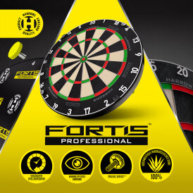 Harrows Dart Fortis Bristle Dart Board Dartboard Turnierboard Dartscheibe