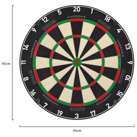 Harrows Dart Fortis Bristle Dart Board Dartboard Turnierboard Dartscheibe
