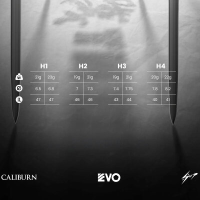 Caliburn Steel Darts EVO Point Hunt H1 90% Tungsten Steeltip Dart Steeldart