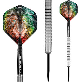 Mission Darts Steel Darts Dominik Grüllich Domi Silver-Black 95% Tungsten Steeltip Darts Steeldart 23,5 g