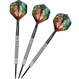 Mission Darts Steel Darts Dominik Grüllich Domi Silver-Black 95% Tungsten Steeltip Darts Steeldart 23,5 g