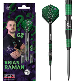 BULLS Steel Darts Brian Raman G2 The Riddler 90% Tungsten...