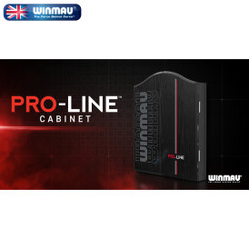 "Verpackung beschädigt" - Winmau Pro-Line Black Dartboard Cabinet Dartschrank Holz