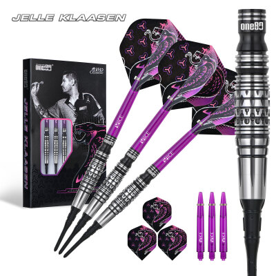 one80 Soft Dart Jelle Klaasen The Cobra V3 VHD 90% Tungsten Softtip Dart Softdart 18 g
