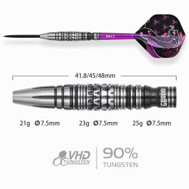 one80 Steel Dart Jelle Klaasen The Cobra V3 VHD 90% Tungsten Steeltip Dart Steeldart 23 g