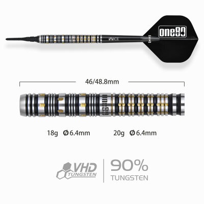 one80 Soft Dart Boris Koltsov The Viking Signature VHD 90% Tungsten Softtip Dart Softdart