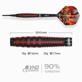 one80 Soft Dart Vaelkris V05 VHD 90% Tungsten Softtip Dart Softdart 20 g