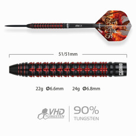 one80 Steel Dart Vaelkris V06 VHD 90% Tungsten Steeltip Dart Steeldart