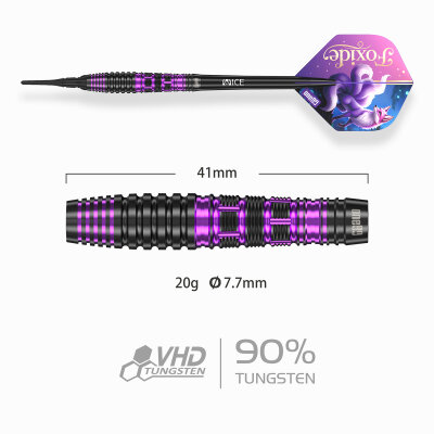 one80 Soft Dart Foxide F2 VHD 90% Tungsten Softtip Dart Softdart 20 g