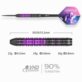 one80 Steel Dart Foxide F1 VHD 90% Tungsten Steeltip Dart Steeldart 24 g
