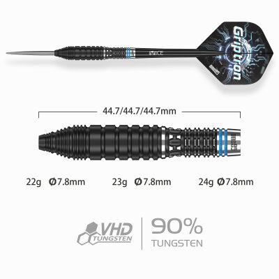one80 Steel Dart Griptron GT3 VHD 90% Tungsten Steeltip Dart Steeldart