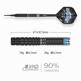 one80 Soft Dart Griptron GT4 VHD 90% Tungsten Softtip Dart Softdart 20 g