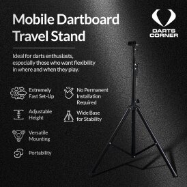 Designa Darts Travel Stand - Portable Lightweight - Easy Setup Dartboard Dartscheiben Ständer Dartständer