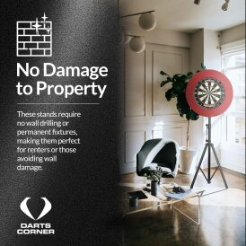 Designa Darts Travel Stand - Portable Lightweight - Easy Setup Dartboard Dartscheiben Ständer Dartständer